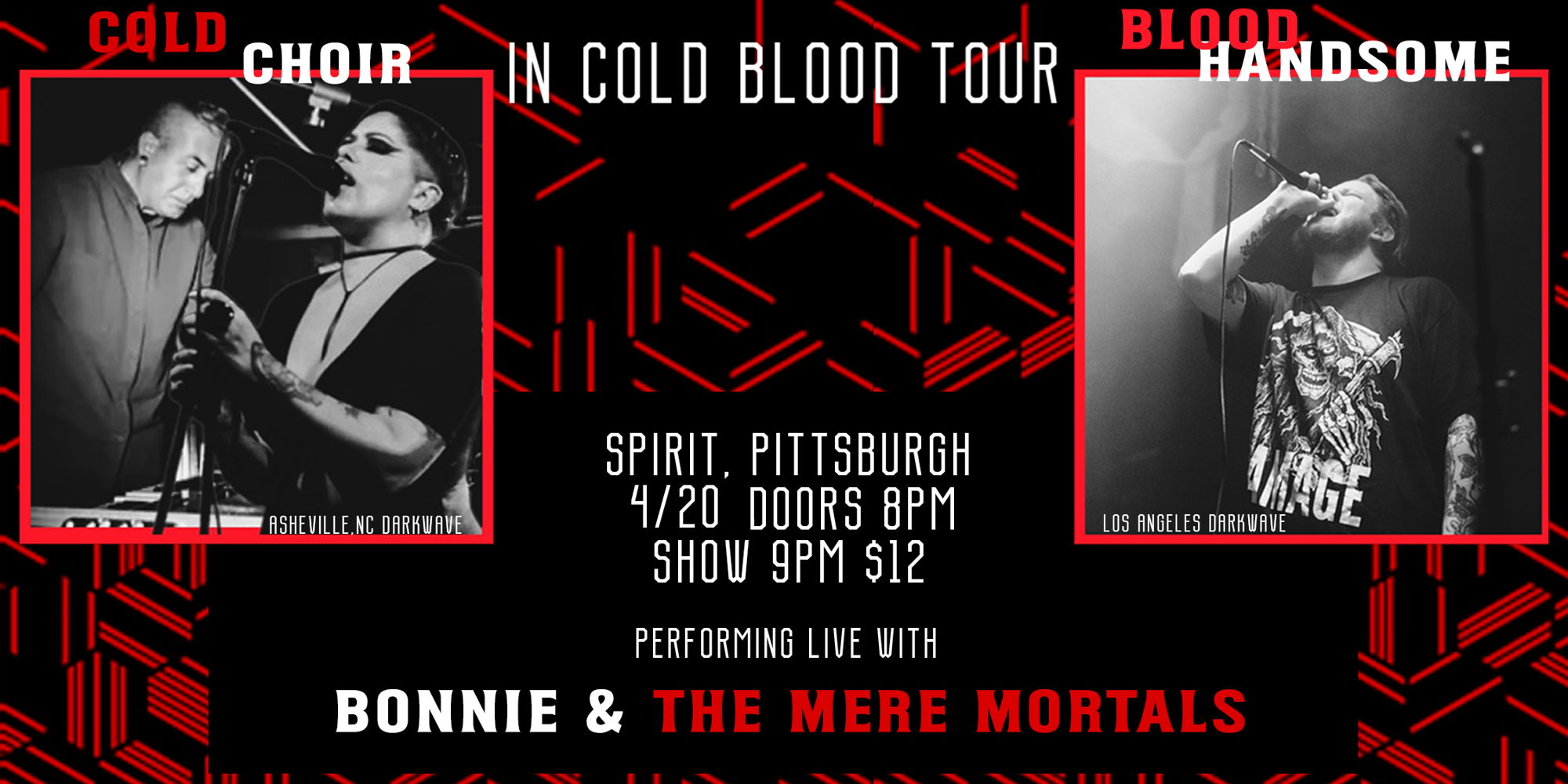 COLD CHOIR | BLOOD HANDSOME | BONNIE & THE MERE MORTALS @SPIRIT promotional image