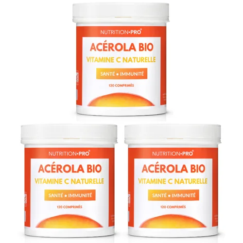 Bio-acerola-tabletten - 3er Pack