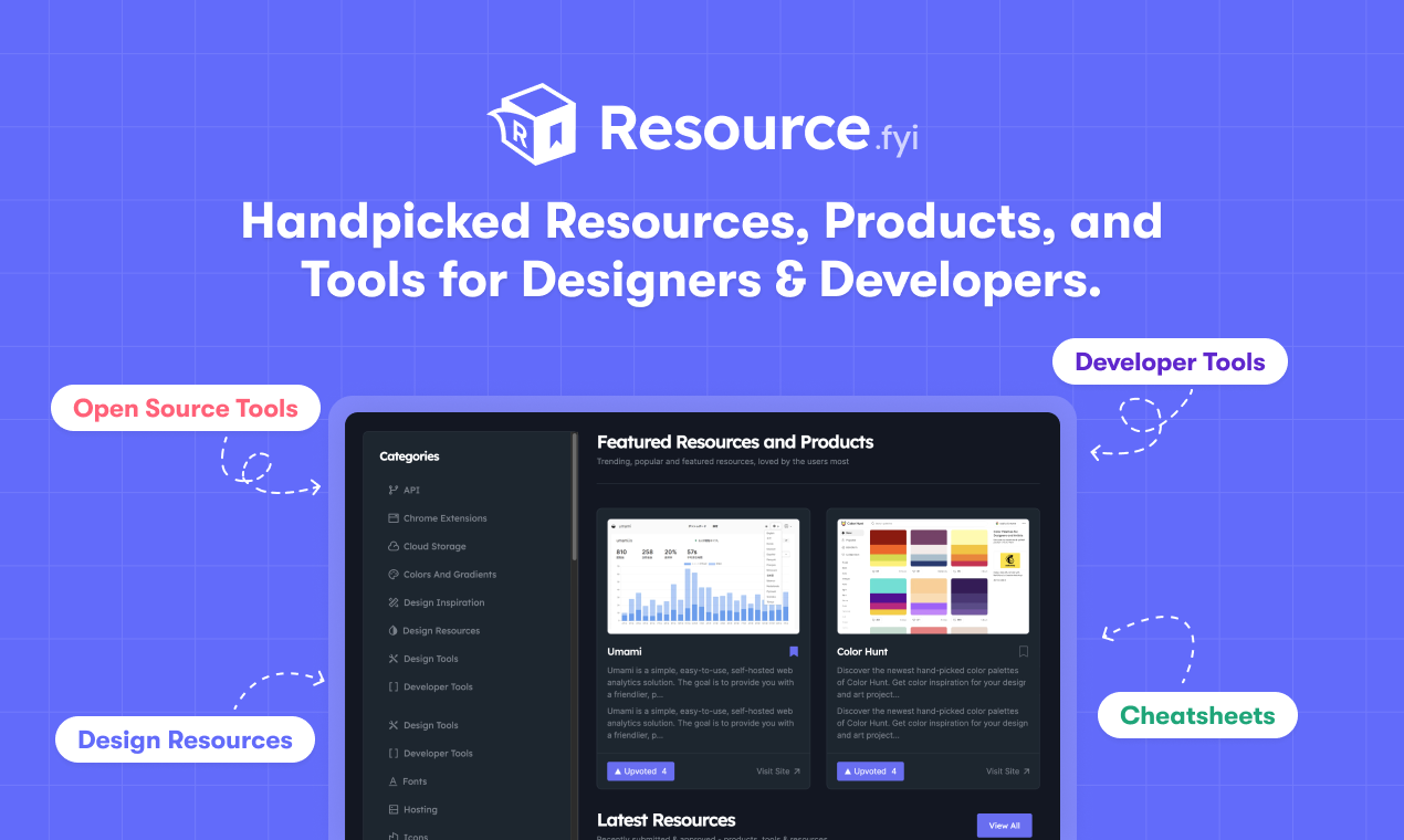 Products, Tools and Resources for Developers & Designers | Resource.fyi