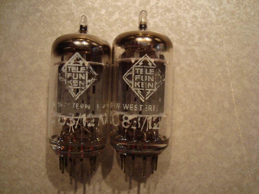 Telefunken 12ax7 Smooth Plate Tested Strong!