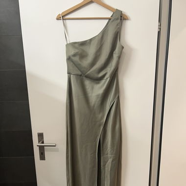 Silk olive gown
