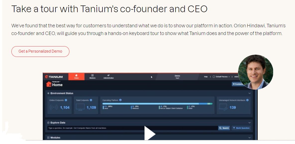 Tanium product / service
