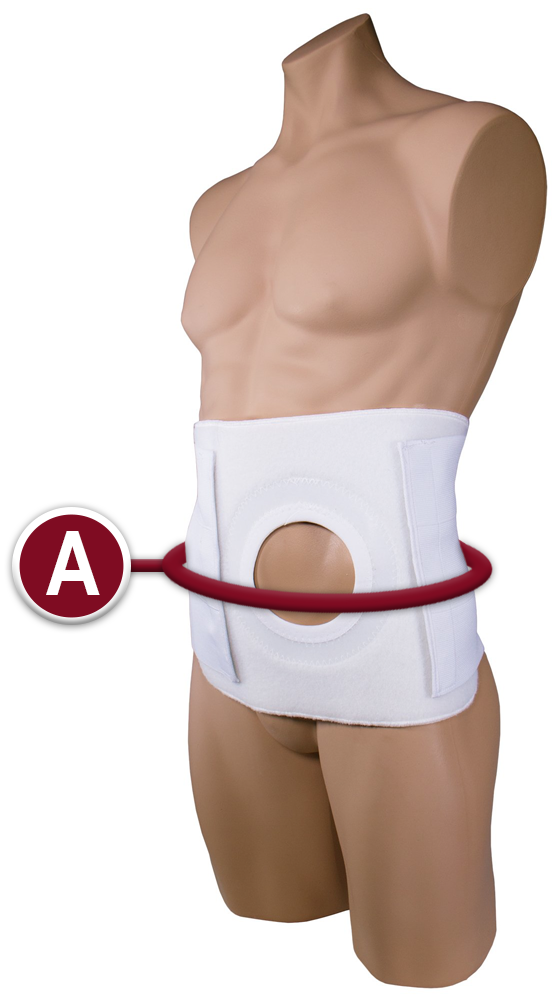 OSTOMY AND HERNIA SUPPORT Measurement Location