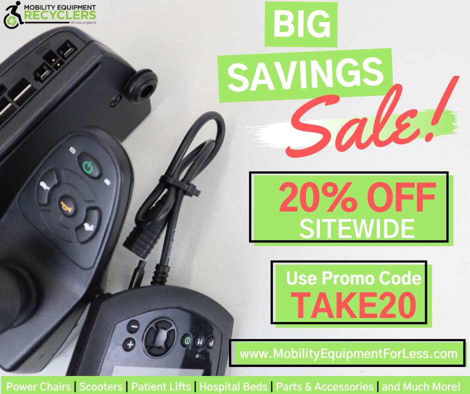 20% off all Electric Wheelchairs, Scooters, Patient Lifts, Hospital Beds Parts & Accessories and much more!