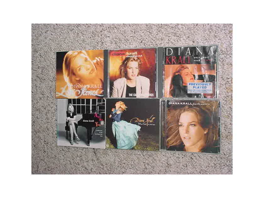 Diana Krall cd lot of 6 cd's - stepping out,all for you,love scenes, look in your eyes,dedication nat king cole,more