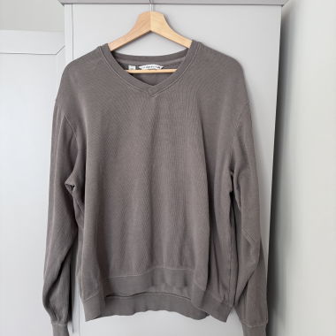 Oversized grey/taupe cotton sweater 