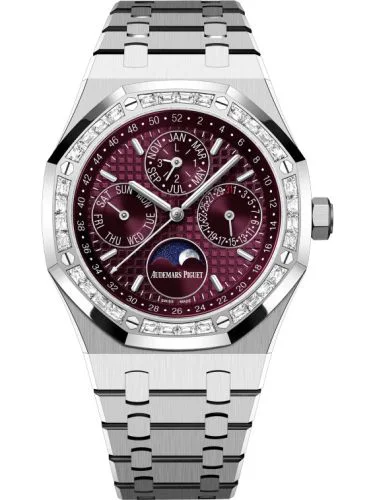 Royal Oak Perpetual Calendar 41 White Gold - Diamond / Purple