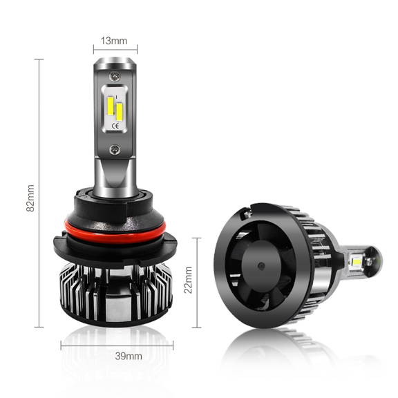 Alla TS-CR HB5 9007 LED Forward lighting Conversion Kits Bulbs Dimension
