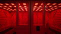 Infrared sauna with red LED therapy lighting at DynamiQ Wellness Centre in Canberra ACT.