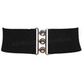 1950s style black waist cinch belt