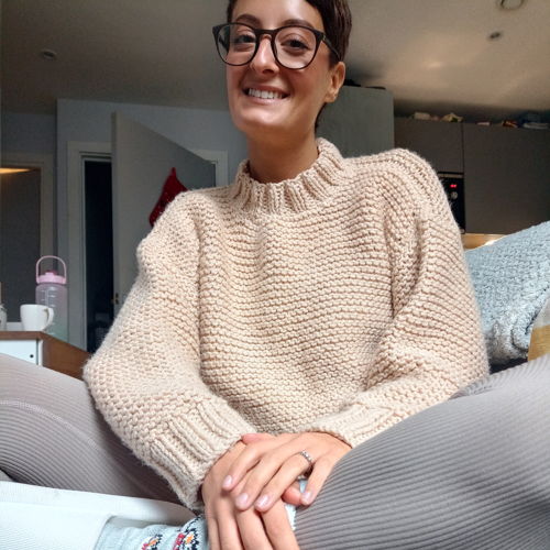 Strickmuster: Super einfacher Pullover mit Strumpfband