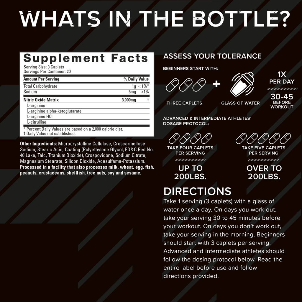 Supplement Facts: N.O. Fury - 60 Caplets