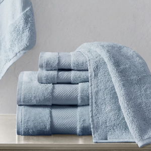 Turkish Cotton 6-Pc. Bath Towel Set Blue