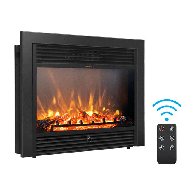 Recessed Mounted Electric Fireplace with Timer & Auto-shutoff