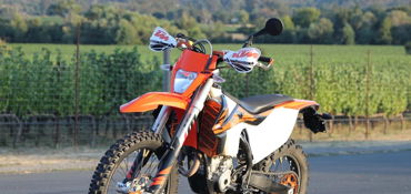 2018 KTM 250 EXC-F motorcycle for rent near Napa, CA