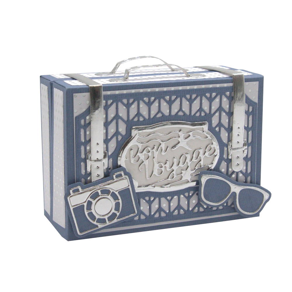 Double sided suitcase gift box