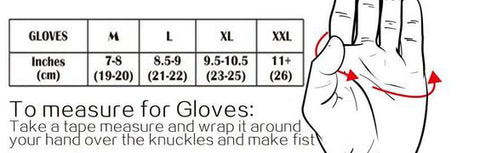 Infographic on How to Measure Motorcycle Glove Size