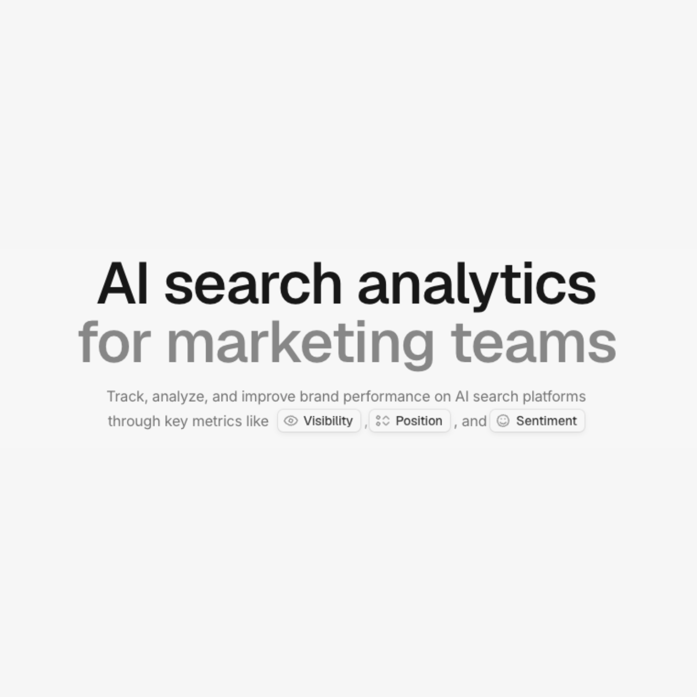 Peec AI - AI Search Analytics for Marketing Teams