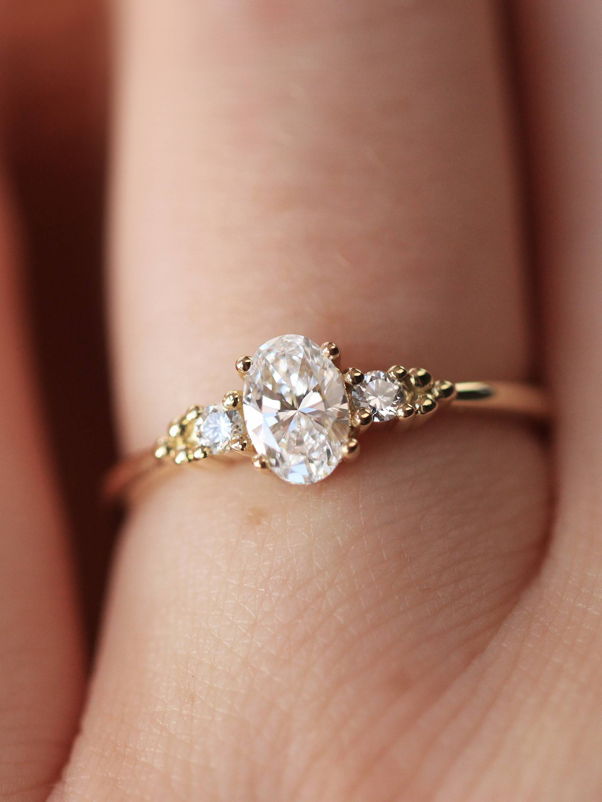 Moissanite engagement ring