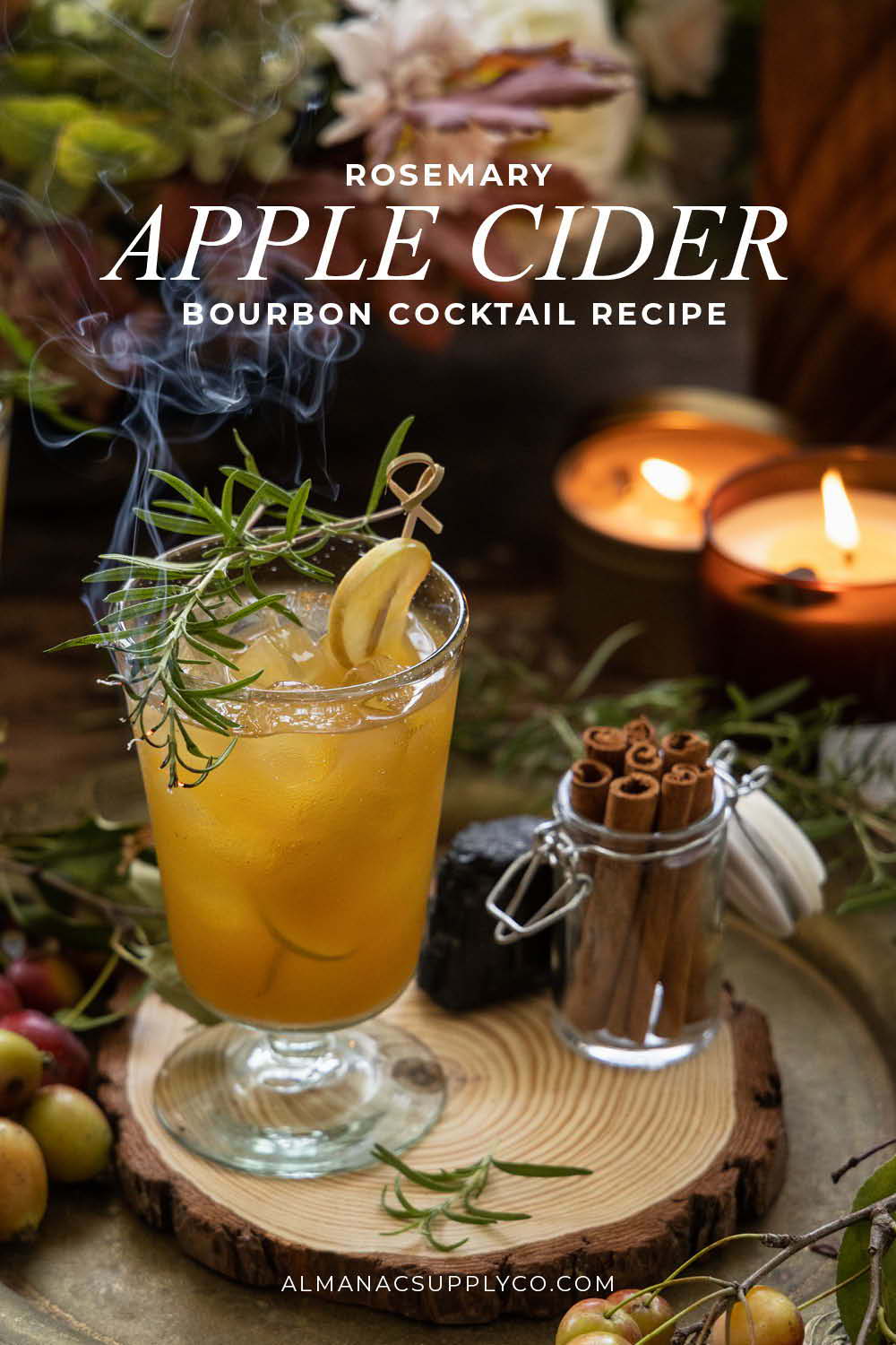 Rosemary Apple Cider Bourbon Cocktail Recipe