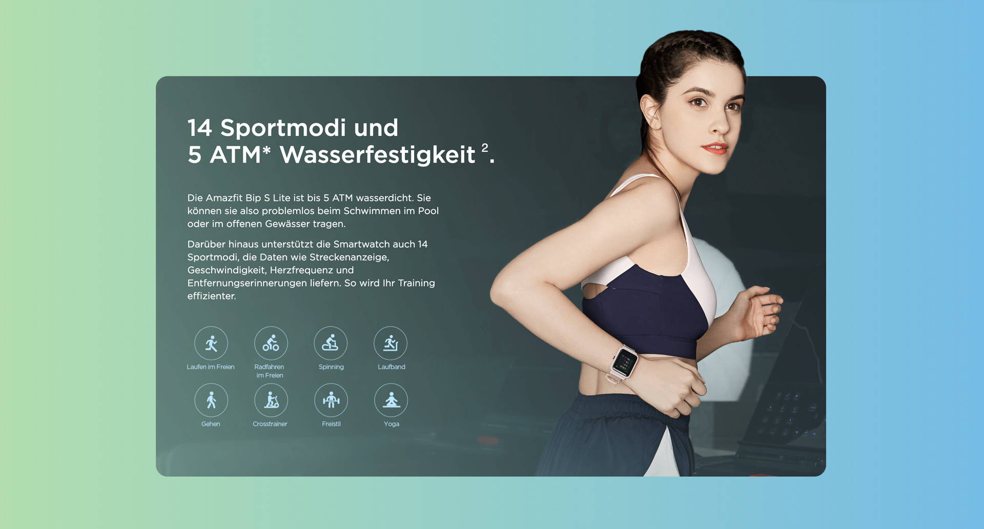 Amazfit DE - Amazfit Bip S Lite - 8 Sportmodi und 5 ATM Wasserfestigkeit.