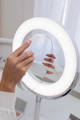 makeup mirror with dual magnification 