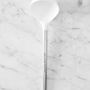 White Williams Sonoma Stainless-Steel Silicone Ladle