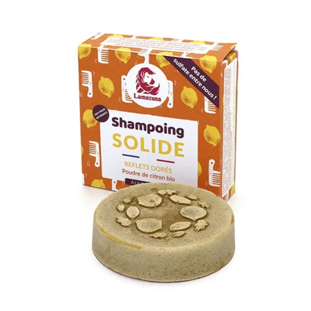 Festes Shampoo mit goldenen Reflexen - Bio-Zitronenpulver
