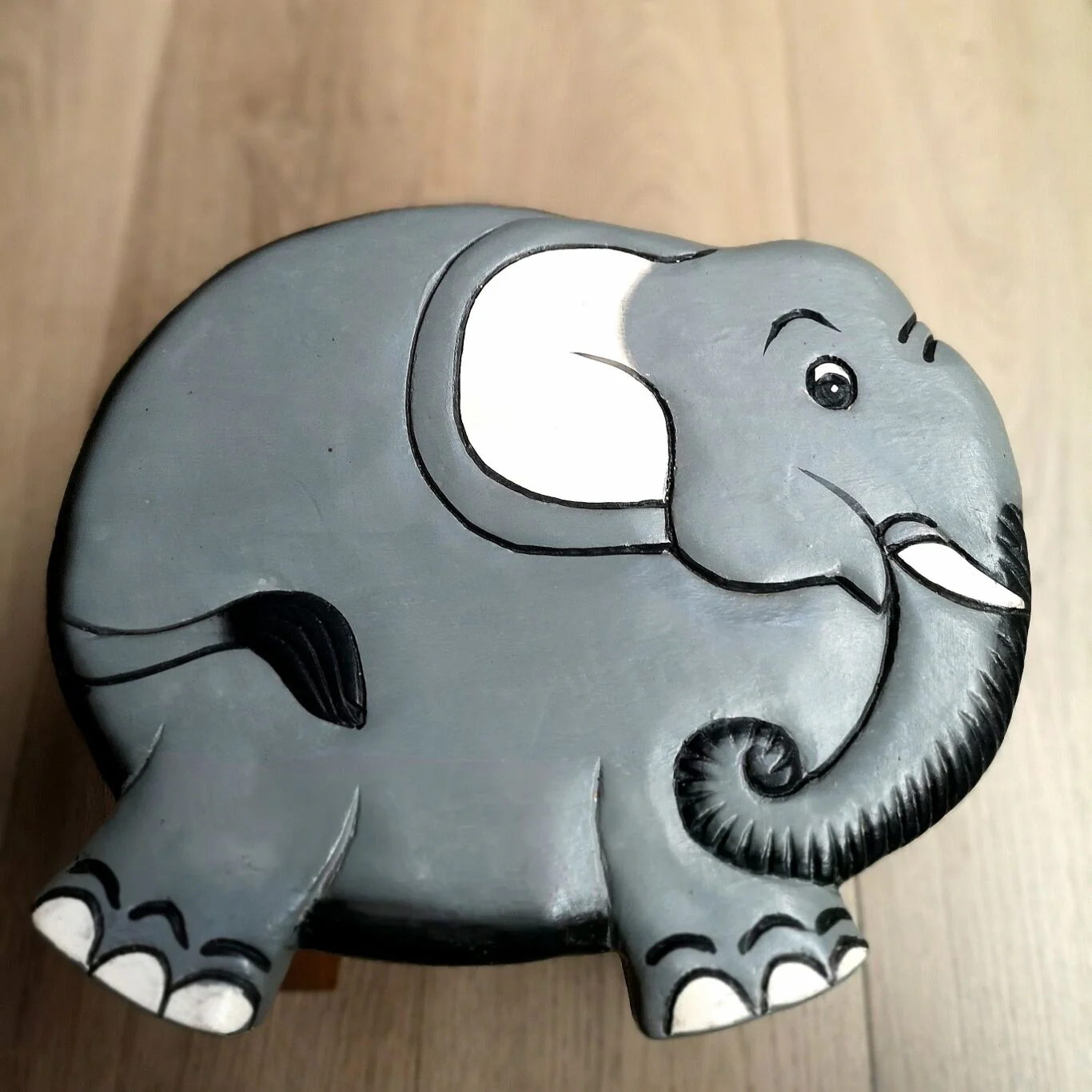 Kids Chair Wooden Stool Animal ELEPHANT Theme Children’s Chair and Toddlers Stepping Stool - Image 3