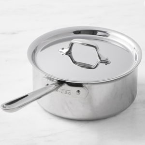 All-Clad D3 3-Ply Stainless Steel Sauce Pan with Lid, 3 Quart