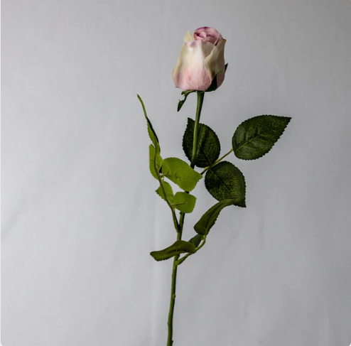Pink Ice Real Touch Open Bud Rose - Realistic Artificial Flowers - Image 3