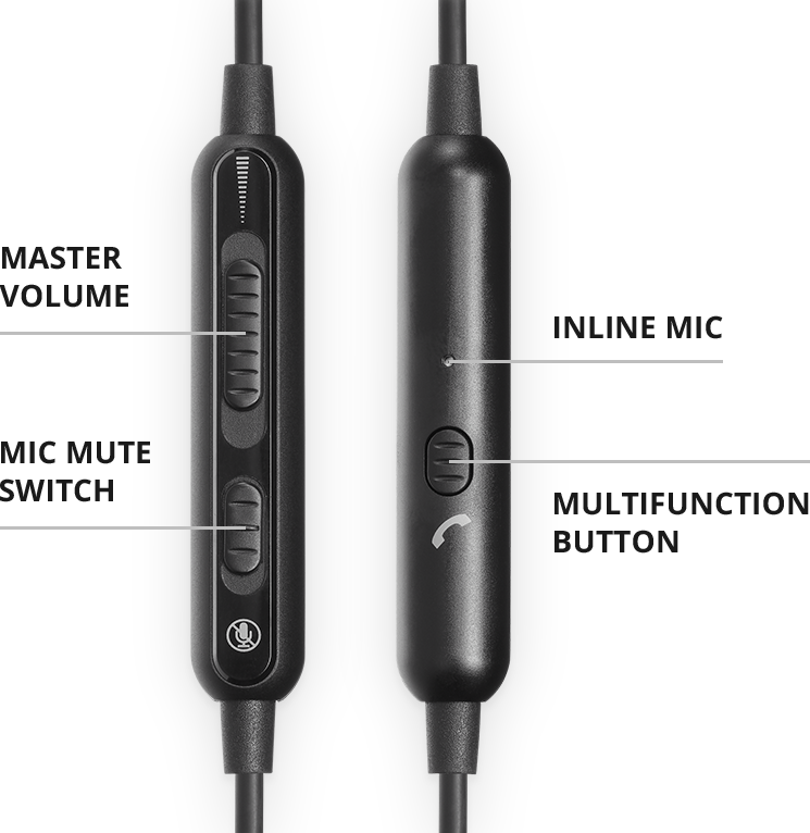 battle buds in-ear gaming headset with multifunction inline controller