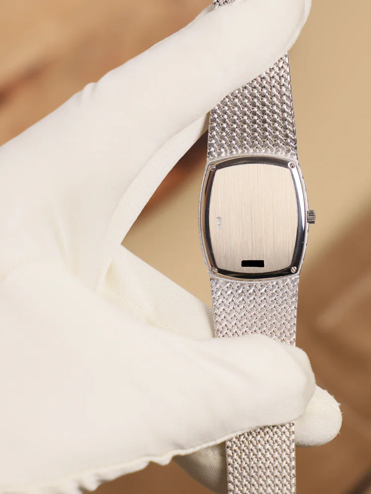 White Gold 1970s Vintage Watch with Diamonds on 180mm Wrist, image 7
