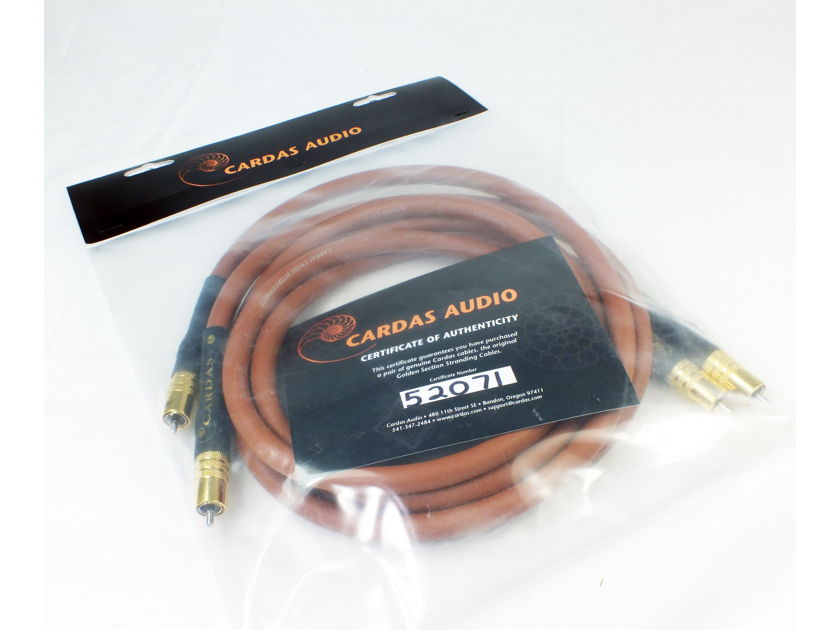 CARDAS AUDIO Cross “legacy”  Interconnect Cable; Certificate of Authenticity: (1M Pair - RCA); New-in-Box/Bag; 50% Off Retail