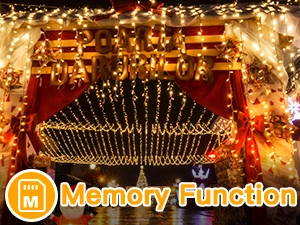 Ollny's 640 leds clear cable warm white/multi-color string lights are IP44 waterproof