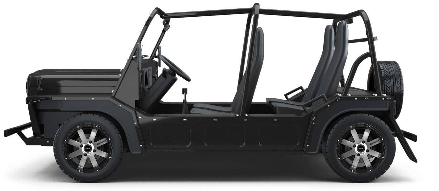 MOKE Electric Vehicles + HD Golf Wheels 8-Point Custom Wheel & Tire Packages for Volcanic Black 14 inch with Tire