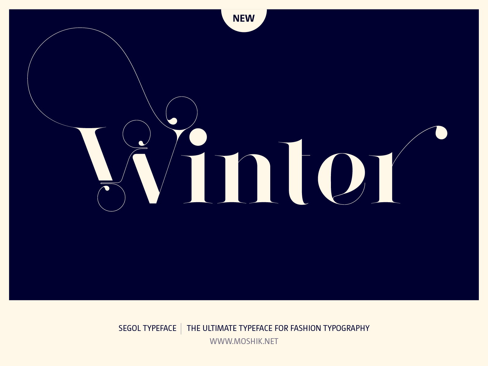 Winter logo, Segol Typeface, fashion fonts, best fonts 2021, best fonts for logos, sexy fonts, sexy logos, Vogue fonts, Moshik Nadav, Fashion magazine fonts, Must have fonts