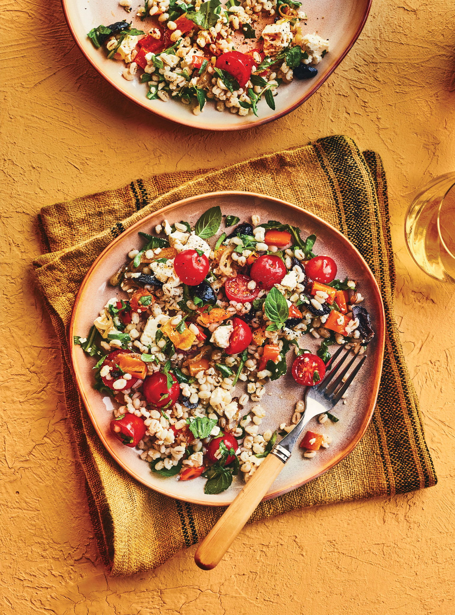 Barley, Roasted Pepper and Feta Salad | RICARDO