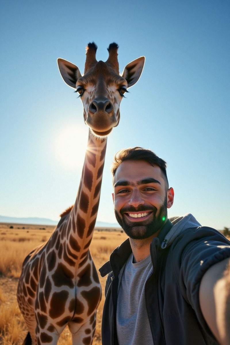 Photo generated by Secta Labs in style of Wildlife Selfie Shots