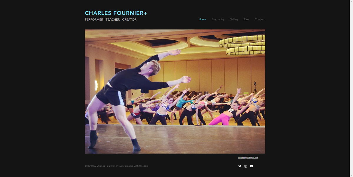 Screenshot of Charles Fournier, from the dancer websites collection.