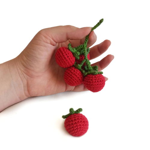 CHERRY TOMATEN Haakpatroon PDF - Haakpatroon Voedsel Amigurumi Voedsel Haak Tomaat Haak Groenten Voedsel Haakpatroon Tutorial