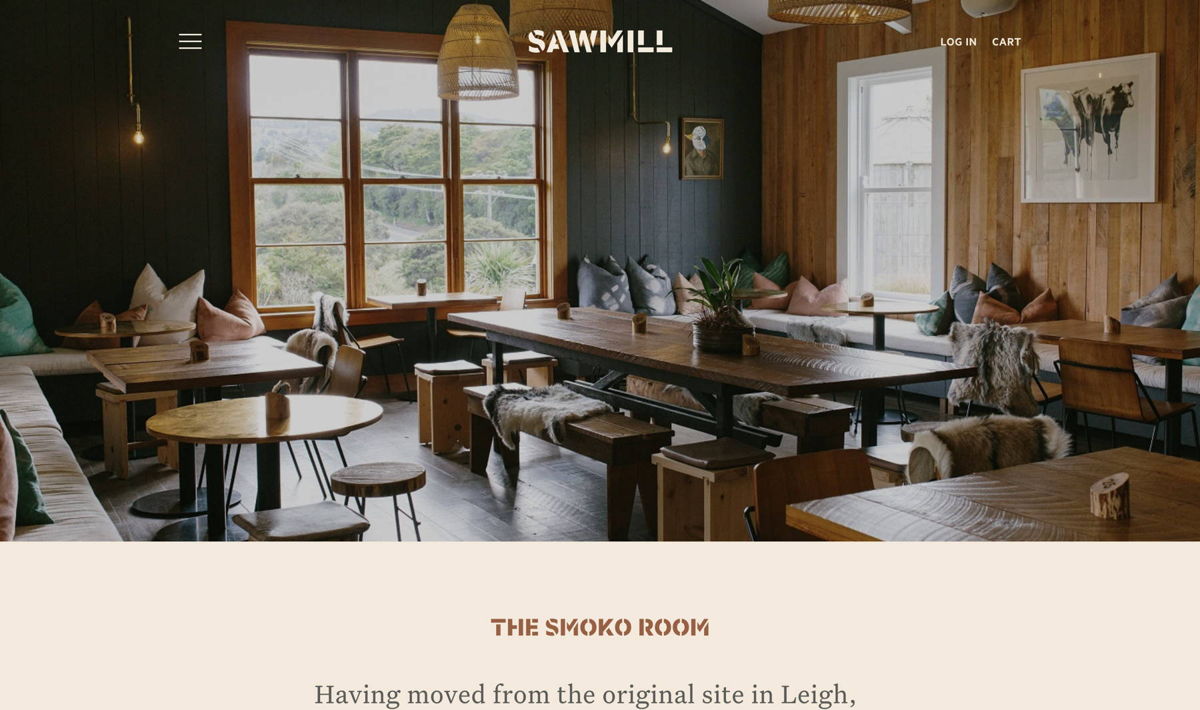 Screenshot of Sawmill Brewery, from the service websites collection.