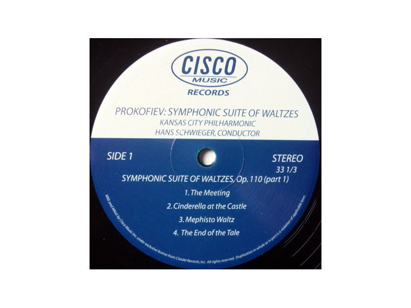 ★Audiophile 180g★ Cisco Records / SCHWIEGER, - Prokofiev Symphonic Suite of Waltzes, MINT(OOP)!