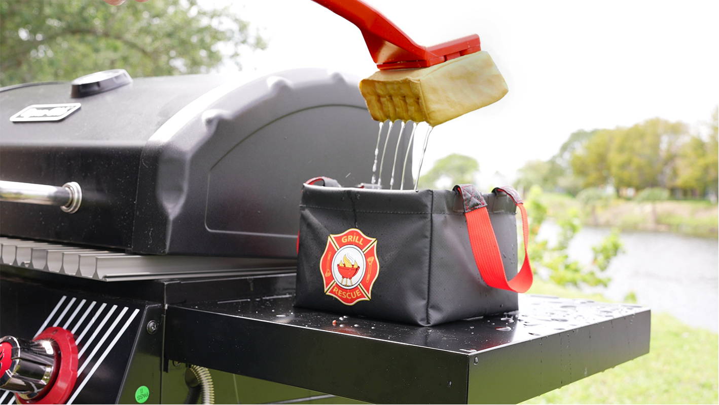 KP Grill Brush and Grill Scraper +Heavy Duty Grill Mat -3 in 1 Dream Set- Safe Grill Brush for Outdoor Grill Cleaner Brush BBQ Brush Grill Cleaning
