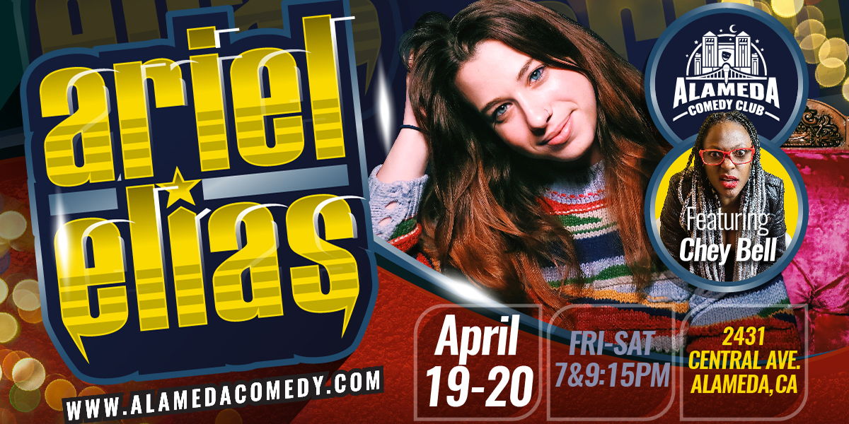 Ariel Elias at the Alameda Comedy Club promotional image