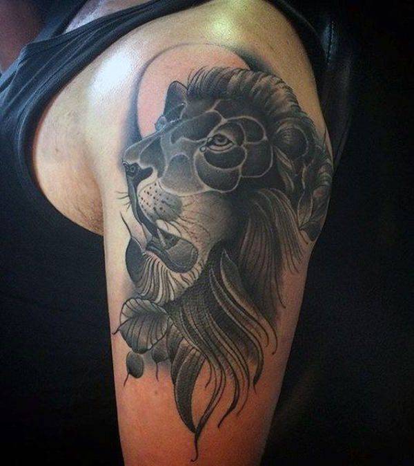 Tatouage Lion Epaule Homme