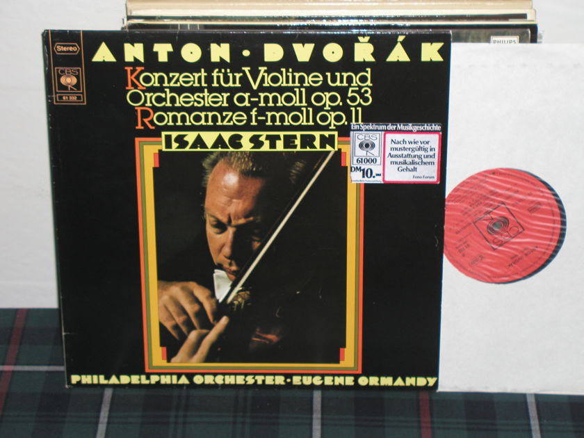 Stern/Ormandy/PO - Dvorak Cto. for Violin/Orchestra  Am/Romance in Fm  CBS 61 332.German Import w/Orange labels.