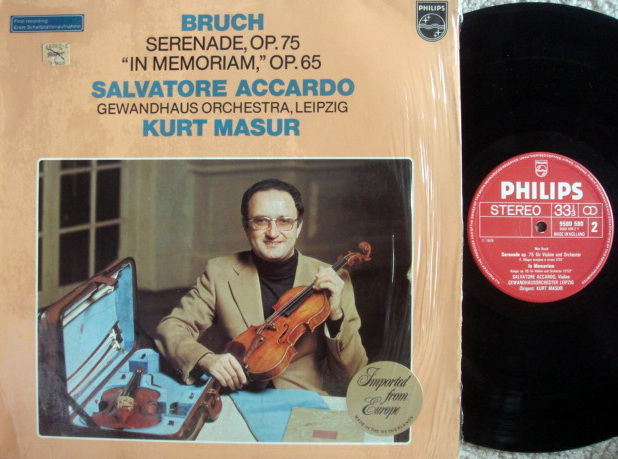 Philips / ACCARDO-MASUR, - Bruch Serenade, NM!