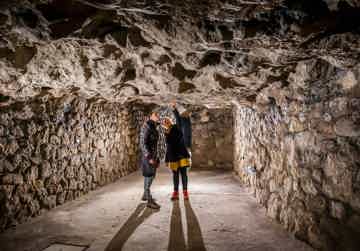 Marvel at the natural limestone caverns 