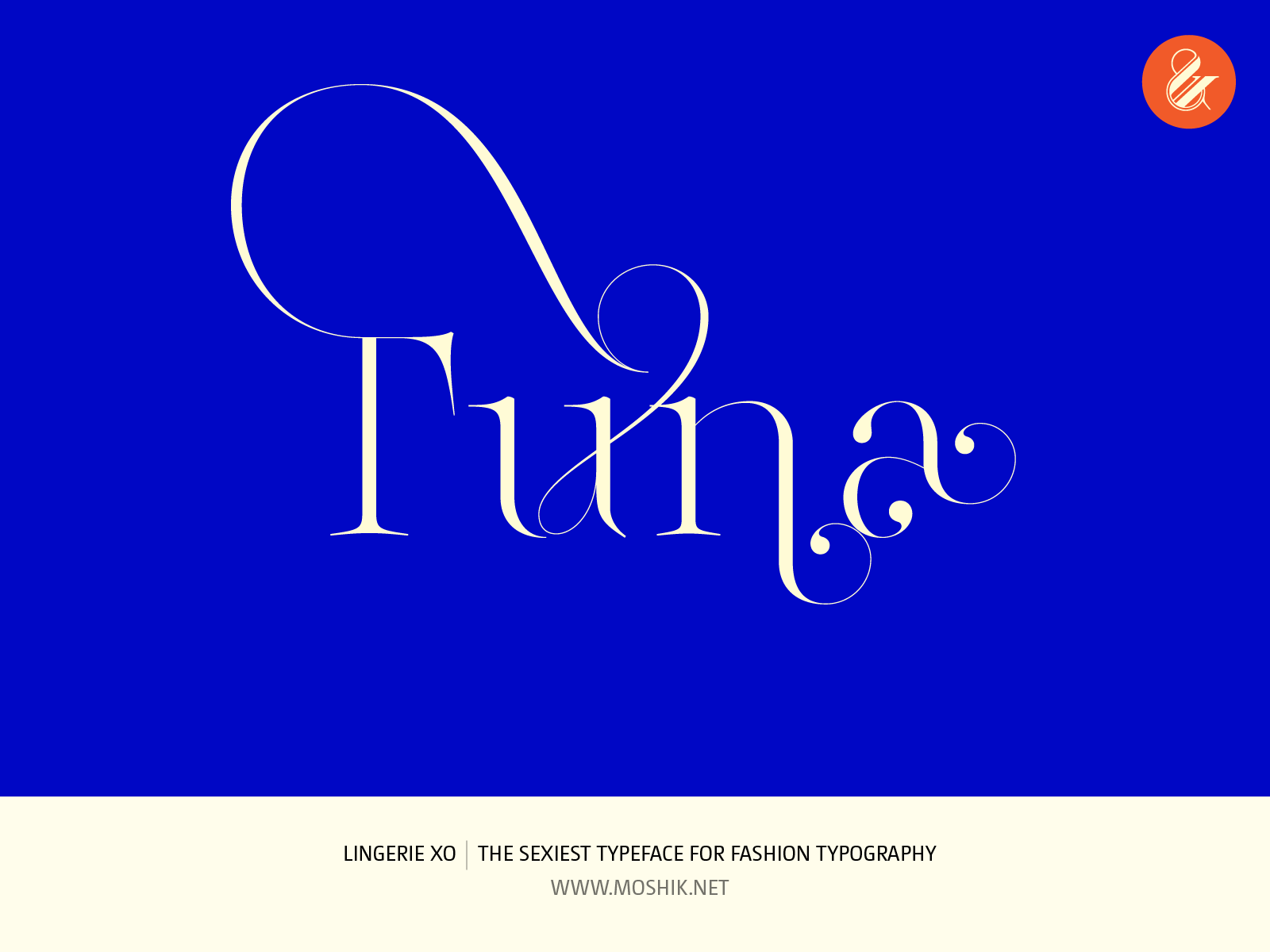 Tuna logo, Lingerie XO Typeface, fashion fonts, best fonts 2021, best fonts for logos, sexy fonts, sexy logos, Vogue fonts, Moshik Nadav, Fashion magazine fonts, Must have fonts